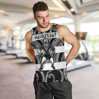Hawke's Bay Custom Rugby New Zealand Men Tank Top Aotearoa Maori Pukana Tiki Mascot