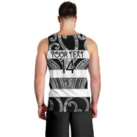 Hawke's Bay Custom Rugby New Zealand Men Tank Top Aotearoa Maori Pukana Tiki Mascot
