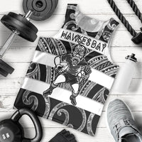 Hawke's Bay Custom Rugby New Zealand Men Tank Top Aotearoa Maori Pukana Tiki Mascot