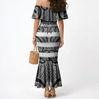 Hawke's Bay Custom Rugby New Zealand Mermaid Dress Aotearoa Maori Pukana Tiki Mascot