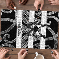 Hawke's Bay Custom Rugby New Zealand Puzzle Aotearoa Maori Pukana Tiki Mascot