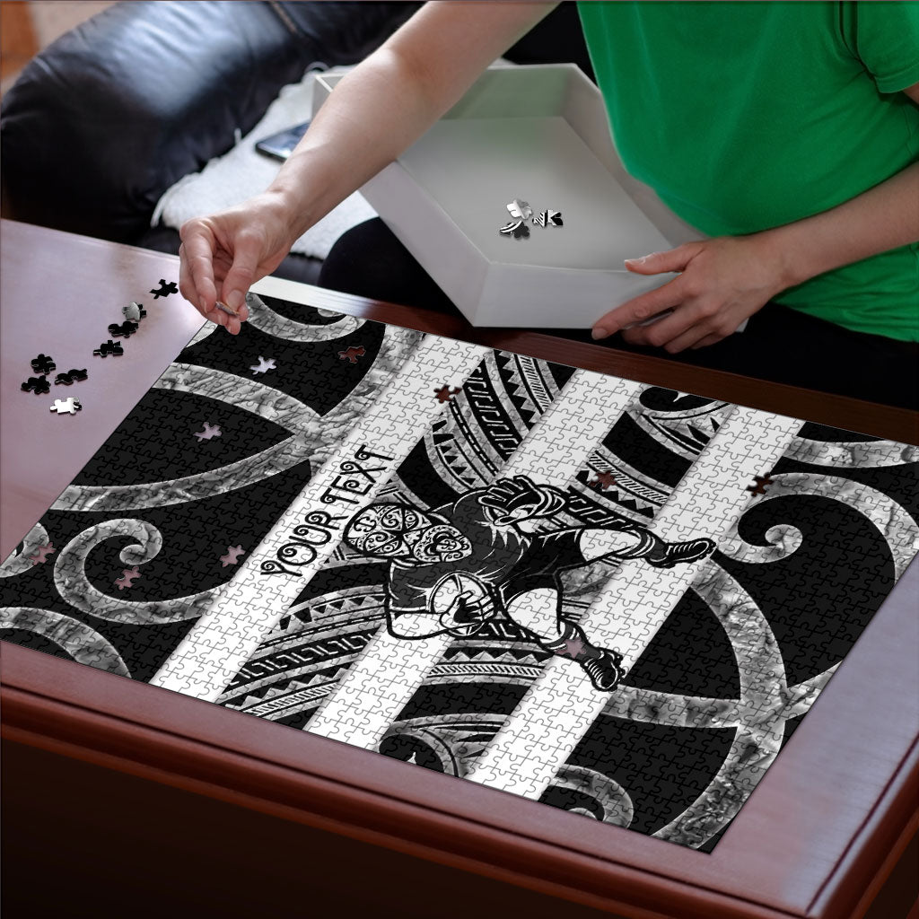 Hawke's Bay Custom Rugby New Zealand Puzzle Aotearoa Maori Pukana Tiki Mascot