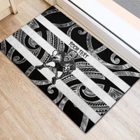Hawke's Bay Custom Rugby New Zealand Rubber Doormat Aotearoa Maori Pukana Tiki Mascot