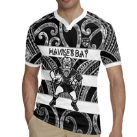 Hawke's Bay Custom Rugby New Zealand Rugby Jersey Aotearoa Maori Pukana Tiki Mascot