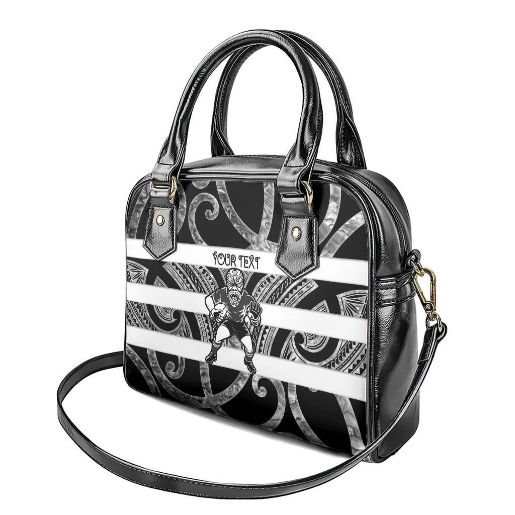 Hawke's Bay Custom Rugby New Zealand Shoulder Handbag Aotearoa Maori Pukana Tiki Mascot
