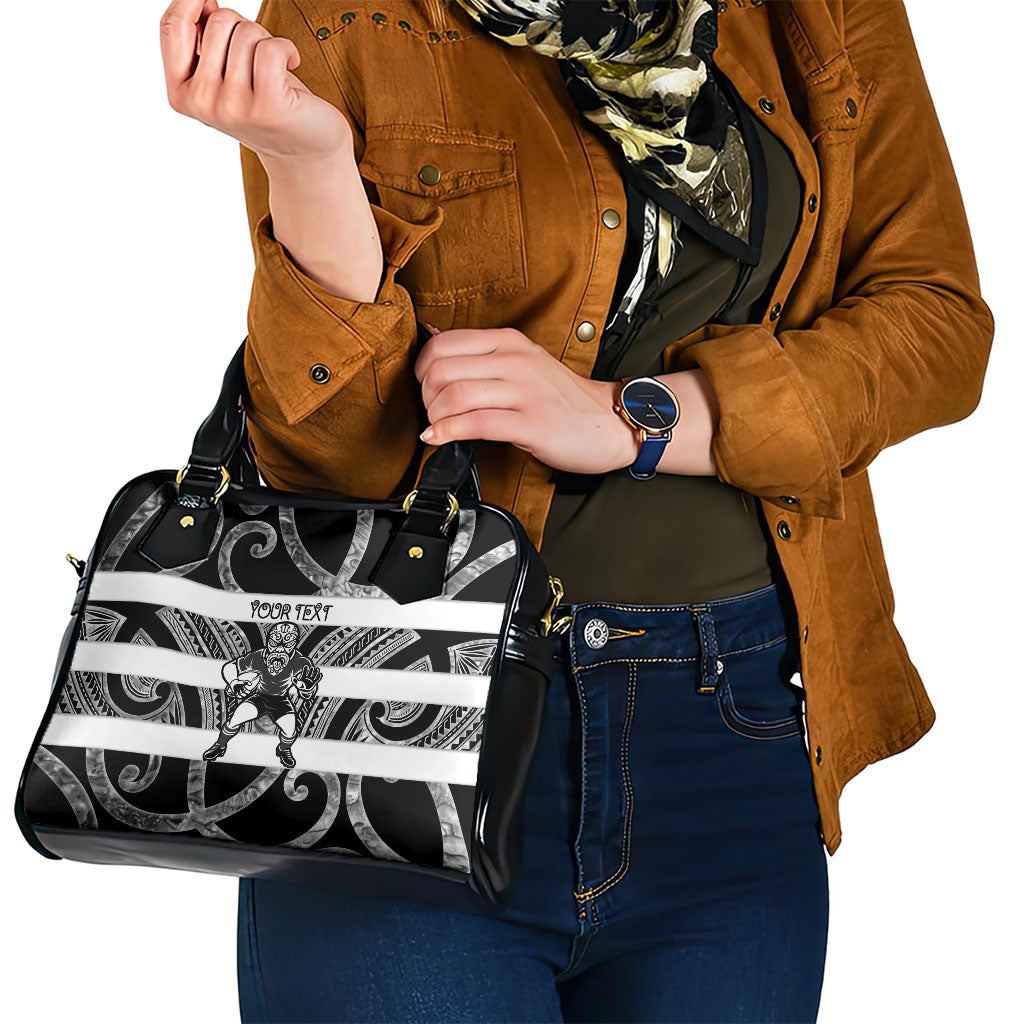 Hawke's Bay Custom Rugby New Zealand Shoulder Handbag Aotearoa Maori Pukana Tiki Mascot