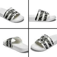 Hawke's Bay Custom Rugby New Zealand Slide Sandals Aotearoa Maori Pukana Tiki Mascot