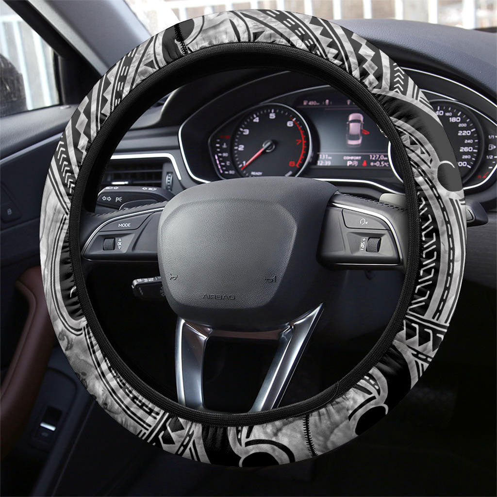 Hawke's Bay Rugby New Zealand Steering Wheel Cover Aotearoa Maori Pukana Tiki Mascot