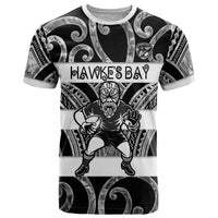Hawke's Bay Custom Rugby New Zealand T Shirt Aotearoa Maori Pukana Tiki Mascot