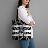 Hawke's Bay Custom Rugby New Zealand Tote Bag Aotearoa Maori Pukana Tiki Mascot