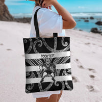 Hawke's Bay Custom Rugby New Zealand Tote Bag Aotearoa Maori Pukana Tiki Mascot