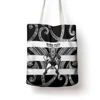 Hawke's Bay Custom Rugby New Zealand Tote Bag Aotearoa Maori Pukana Tiki Mascot