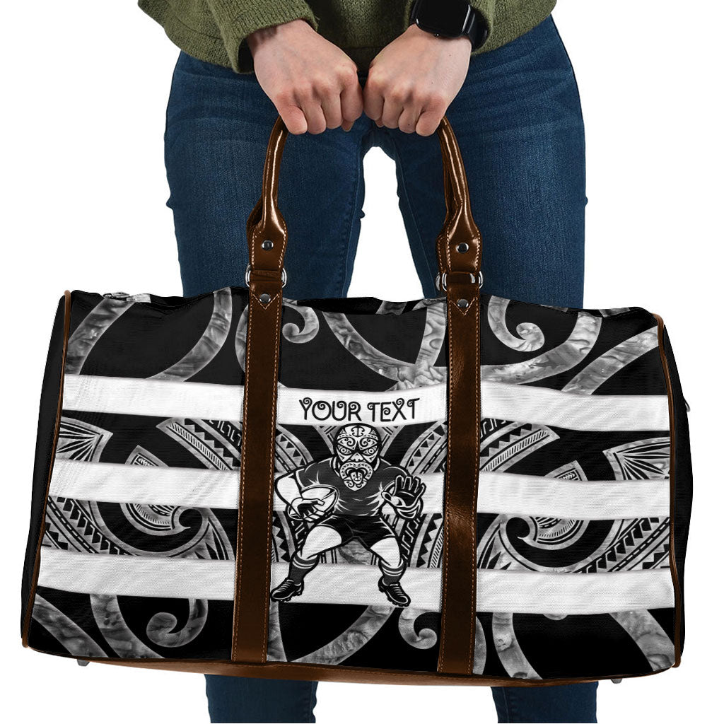 Hawke's Bay Custom Rugby New Zealand Travel Bag Aotearoa Maori Pukana Tiki Mascot