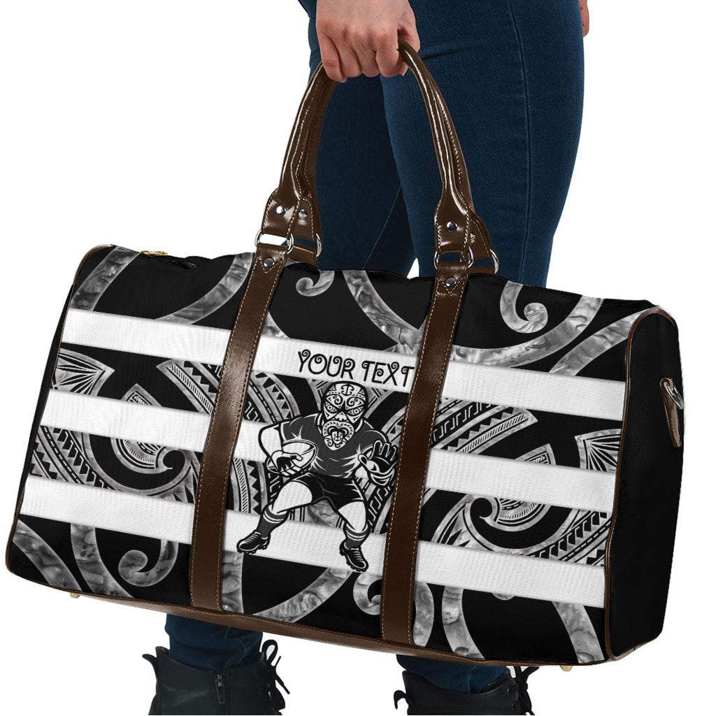 Hawke's Bay Custom Rugby New Zealand Travel Bag Aotearoa Maori Pukana Tiki Mascot