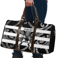 Hawke's Bay Custom Rugby New Zealand Travel Bag Aotearoa Maori Pukana Tiki Mascot