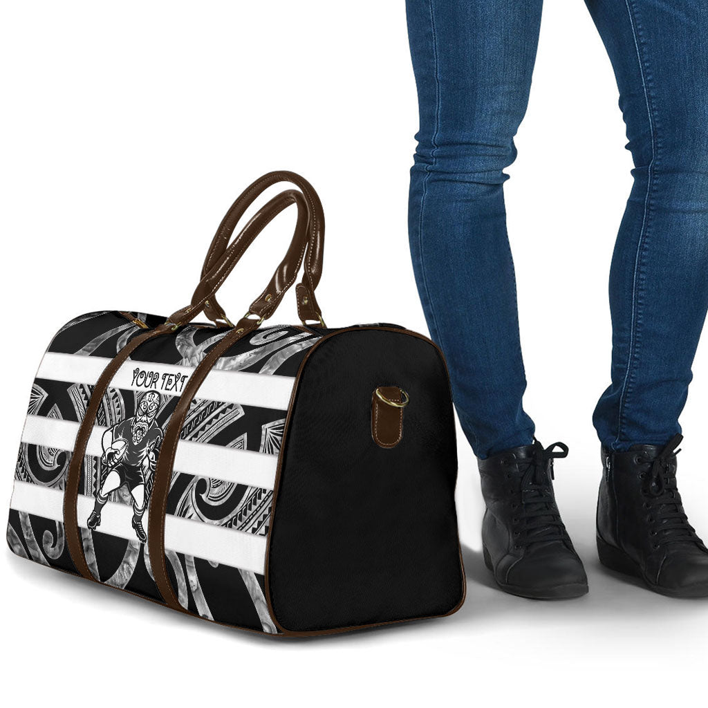 Hawke's Bay Custom Rugby New Zealand Travel Bag Aotearoa Maori Pukana Tiki Mascot