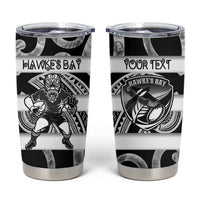Hawke's Bay Custom Rugby New Zealand Tumbler Cup Aotearoa Maori Pukana Tiki Mascot