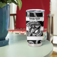 Hawke's Bay Custom Rugby New Zealand Tumbler Cup Aotearoa Maori Pukana Tiki Mascot
