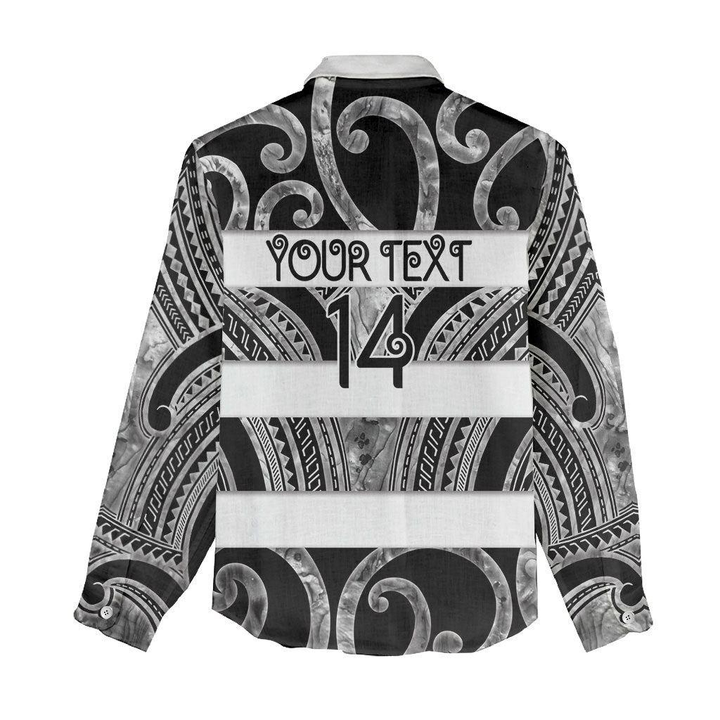 Hawke's Bay Custom Rugby New Zealand Women Casual Shirt Aotearoa Maori Pukana Tiki Mascot