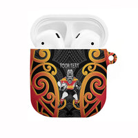 Waikato Custom Rugby New Zealand AirPods Case Aotearoa Maori Pukana Tiki Mascot