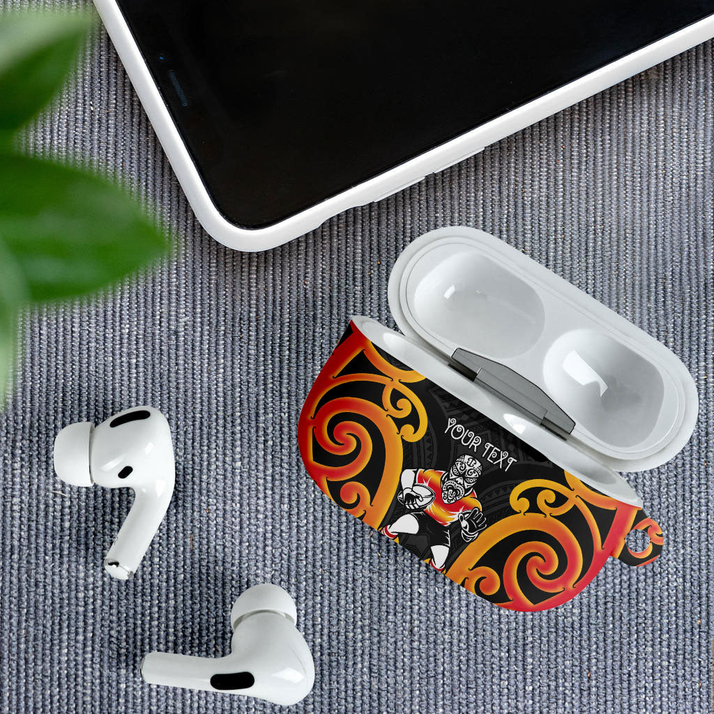 Waikato Custom Rugby New Zealand AirPods Case Aotearoa Maori Pukana Tiki Mascot