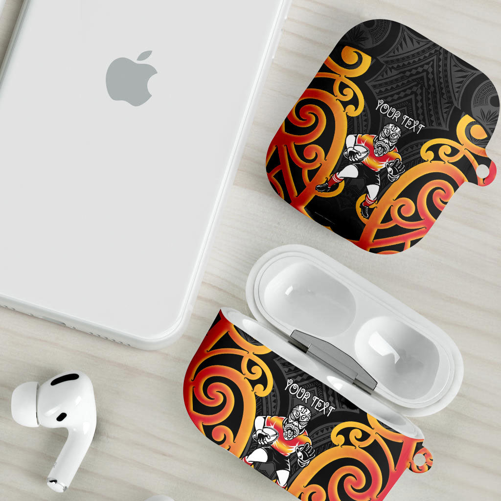 Waikato Custom Rugby New Zealand AirPods Case Aotearoa Maori Pukana Tiki Mascot