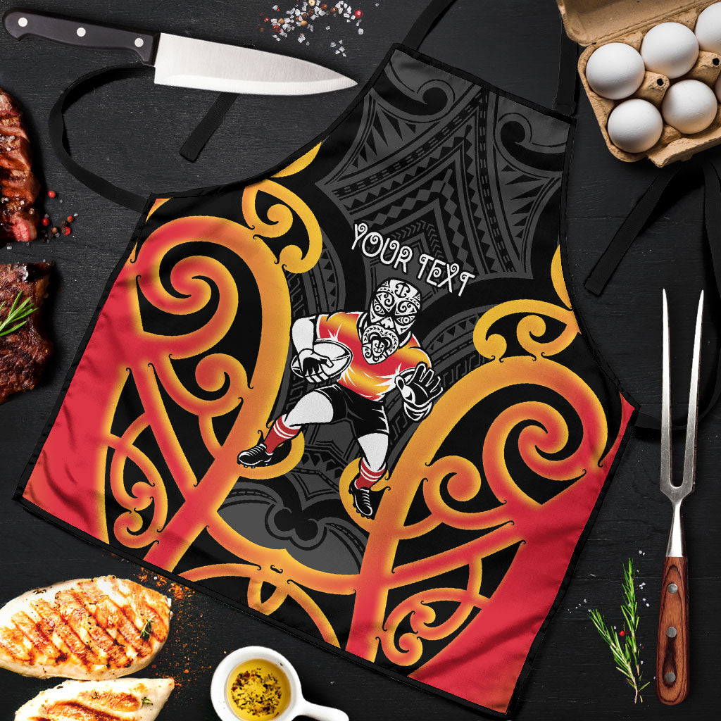 Waikato Custom Rugby New Zealand Apron Aotearoa Maori Pukana Tiki Mascot