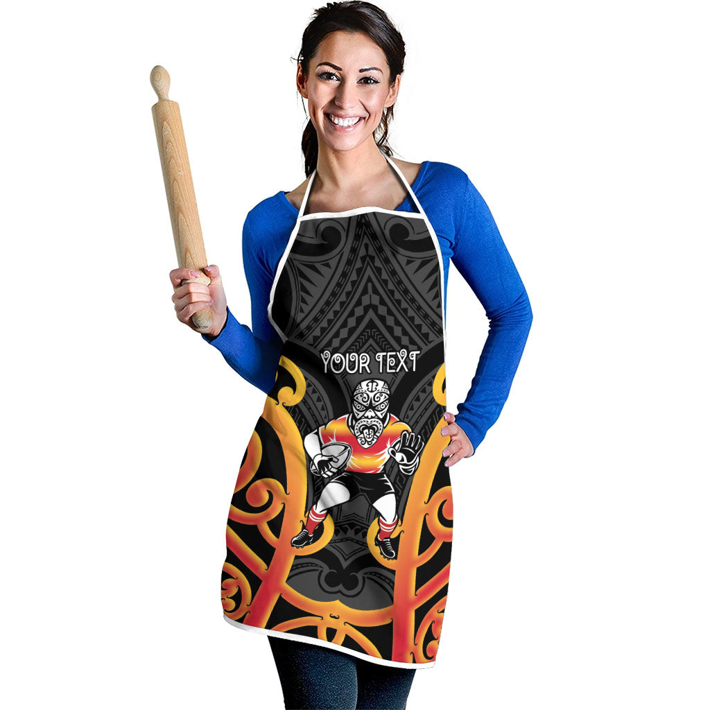 Waikato Custom Rugby New Zealand Apron Aotearoa Maori Pukana Tiki Mascot