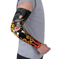 Waikato Custom Rugby New Zealand Arm Sleeves Aotearoa Maori Pukana Tiki Mascot