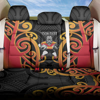Waikato Custom Rugby New Zealand Back Car Seat Cover Aotearoa Maori Pukana Tiki Mascot