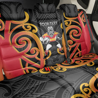 Waikato Custom Rugby New Zealand Back Car Seat Cover Aotearoa Maori Pukana Tiki Mascot