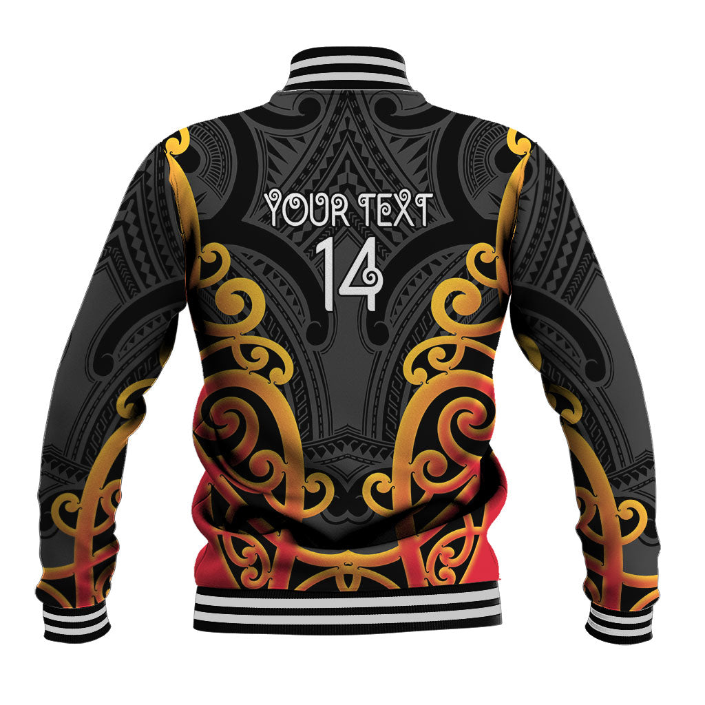 Waikato Custom Rugby New Zealand Baseball Jacket Aotearoa Maori Pukana Tiki Mascot