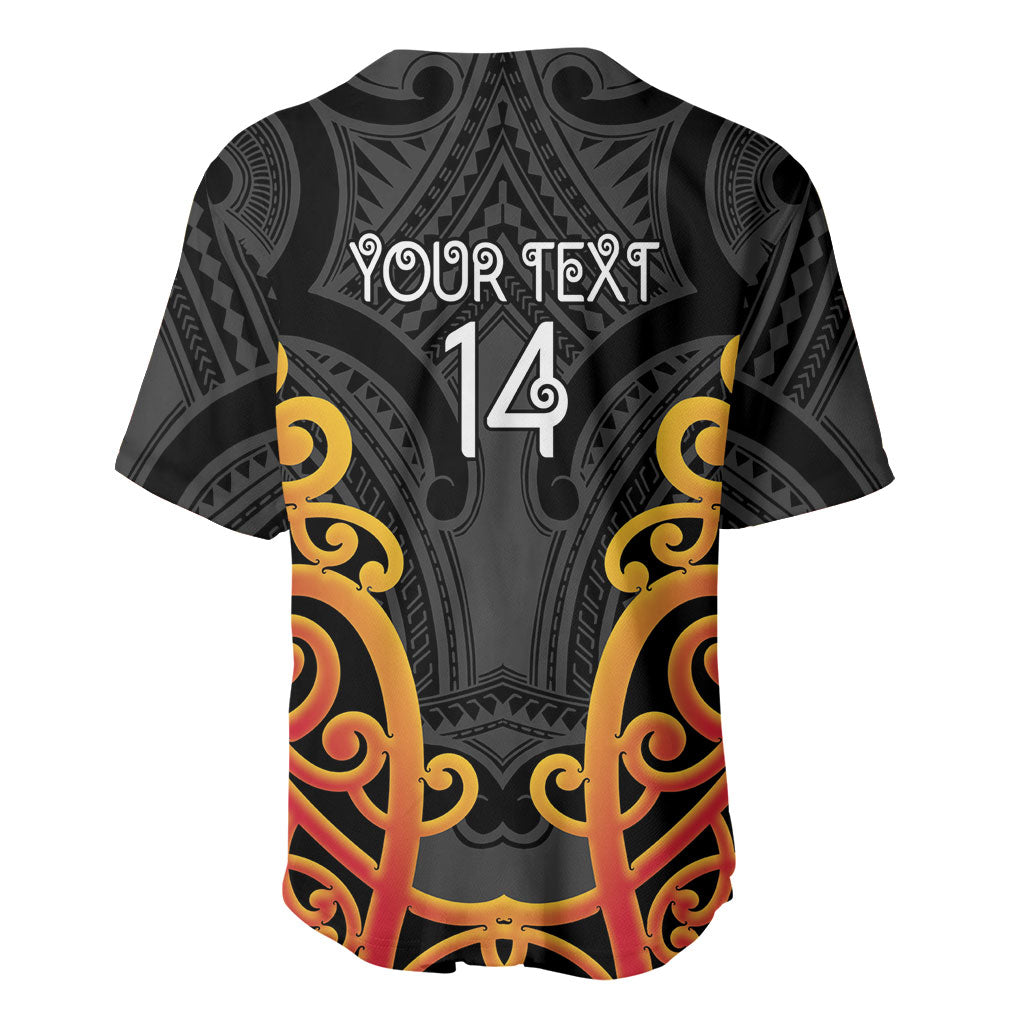 Waikato Custom Rugby New Zealand Baseball Jersey Aotearoa Maori Pukana Tiki Mascot