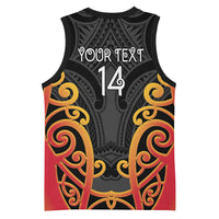 Waikato Custom Rugby New Zealand Basketball Jersey Aotearoa Maori Pukana Tiki Mascot