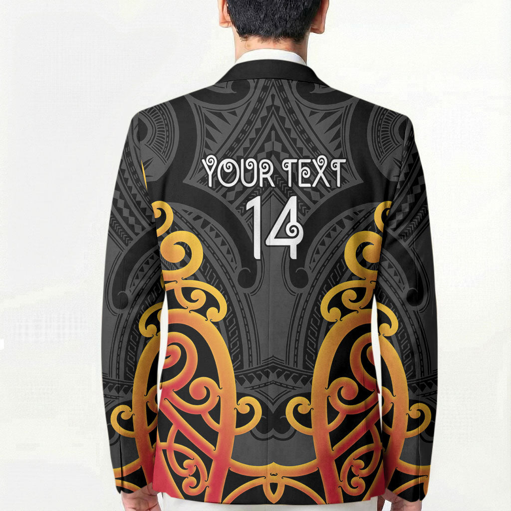 Waikato Custom Rugby New Zealand Blazer Aotearoa Maori Pukana Tiki Mascot