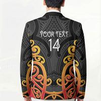 Waikato Custom Rugby New Zealand Blazer Aotearoa Maori Pukana Tiki Mascot