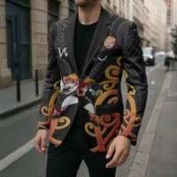 Waikato Custom Rugby New Zealand Blazer Aotearoa Maori Pukana Tiki Mascot