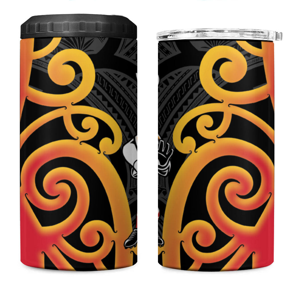 Waikato Rugby New Zealand 4 in 1 Can Cooler Tumbler Aotearoa Maori Pukana Tiki Mascot