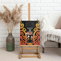 Waikato Custom Rugby New Zealand Canvas Wall Art Aotearoa Maori Pukana Tiki Mascot