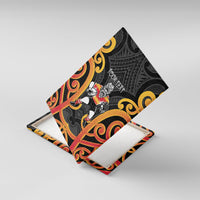 Waikato Custom Rugby New Zealand Canvas Wall Art Aotearoa Maori Pukana Tiki Mascot