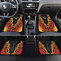 Waikato Custom Rugby New Zealand Car Mats Aotearoa Maori Pukana Tiki Mascot