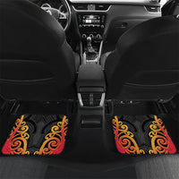 Waikato Custom Rugby New Zealand Car Mats Aotearoa Maori Pukana Tiki Mascot
