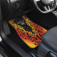 Waikato Custom Rugby New Zealand Car Mats Aotearoa Maori Pukana Tiki Mascot