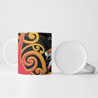 Waikato Rugby New Zealand Ceramic Mug Aotearoa Maori Pukana Tiki Mascot