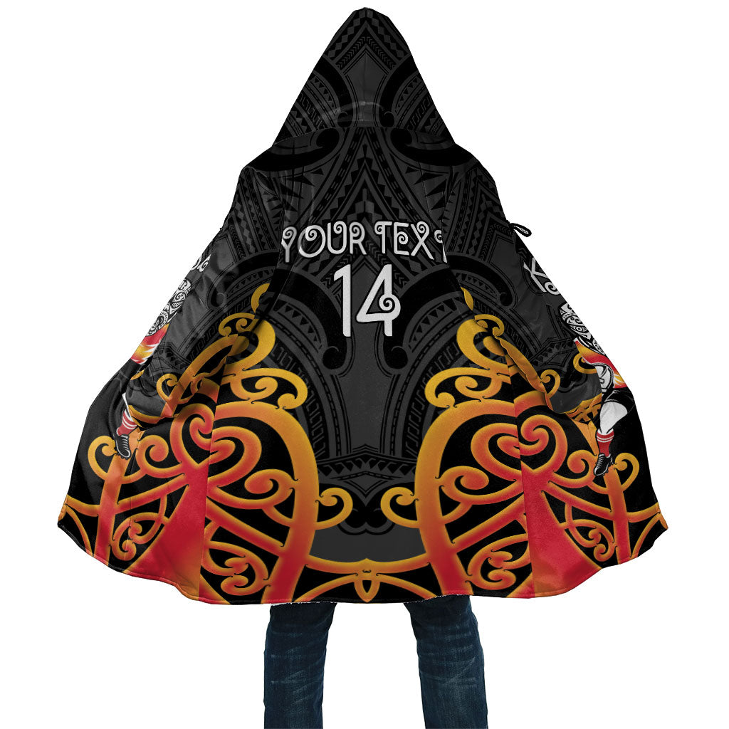 Waikato Custom Rugby New Zealand Cloak Aotearoa Maori Pukana Tiki Mascot