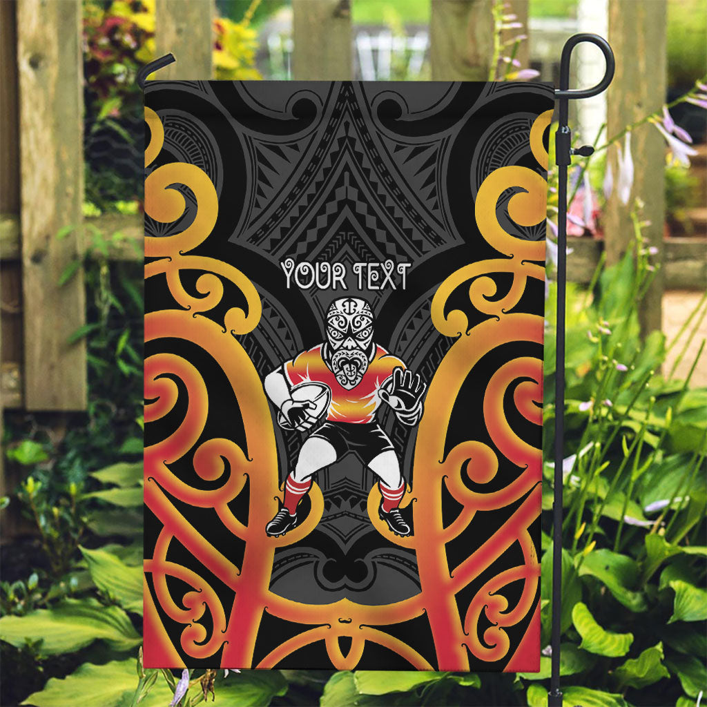 Waikato Custom Rugby New Zealand Garden Flag Aotearoa Maori Pukana Tiki Mascot