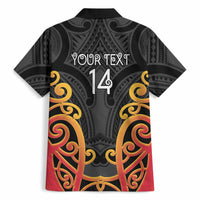 Waikato Custom Rugby New Zealand Hawaiian Shirt Aotearoa Maori Pukana Tiki Mascot