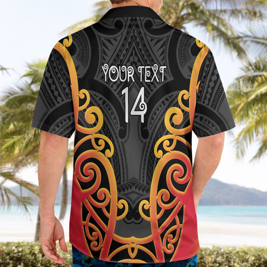 Waikato Custom Rugby New Zealand Hawaiian Shirt Aotearoa Maori Pukana Tiki Mascot