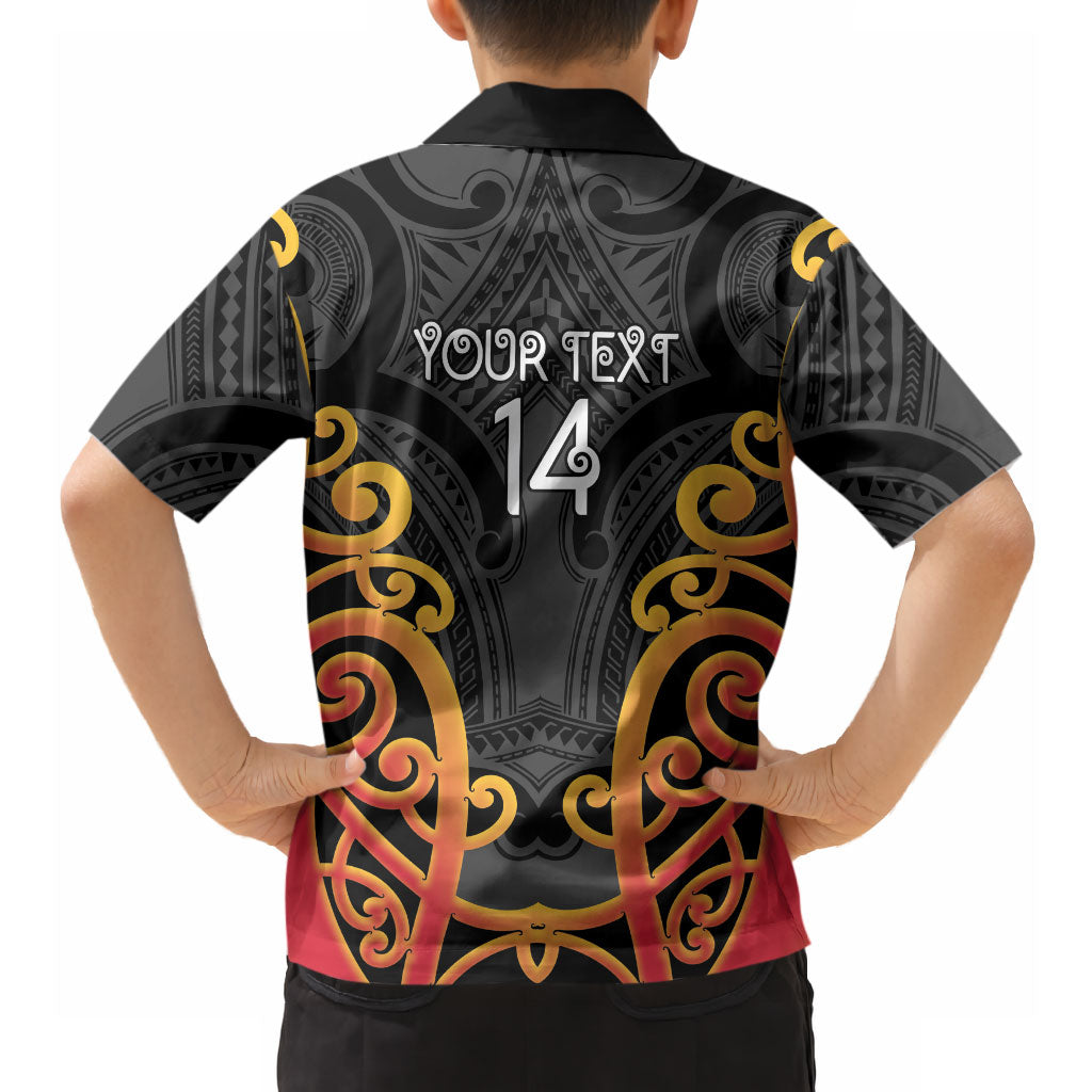 Waikato Custom Rugby New Zealand Hawaiian Shirt Aotearoa Maori Pukana Tiki Mascot