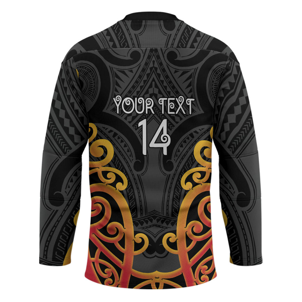 Waikato Custom Rugby New Zealand Hockey Jersey Aotearoa Maori Pukana Tiki Mascot